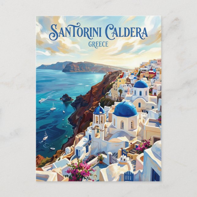 Postal Caldera de Santorini Grecia (Anverso)
