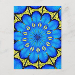 Postal Caleidoscopio de plumas de pavo real 4