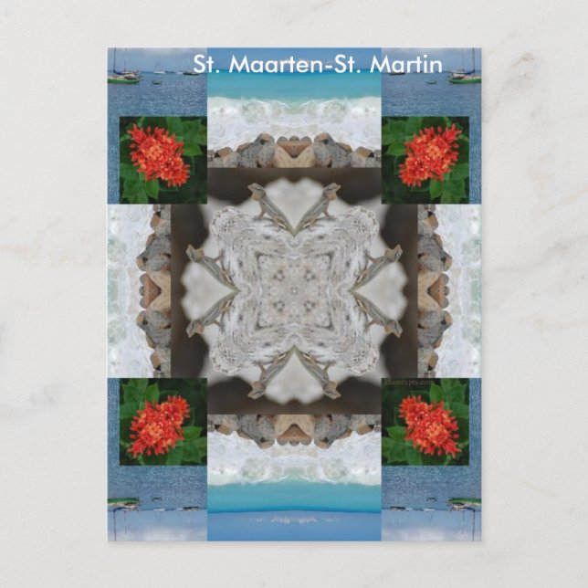 Postal Caleidoscopio de San Martín - St. Maarten (Anverso)