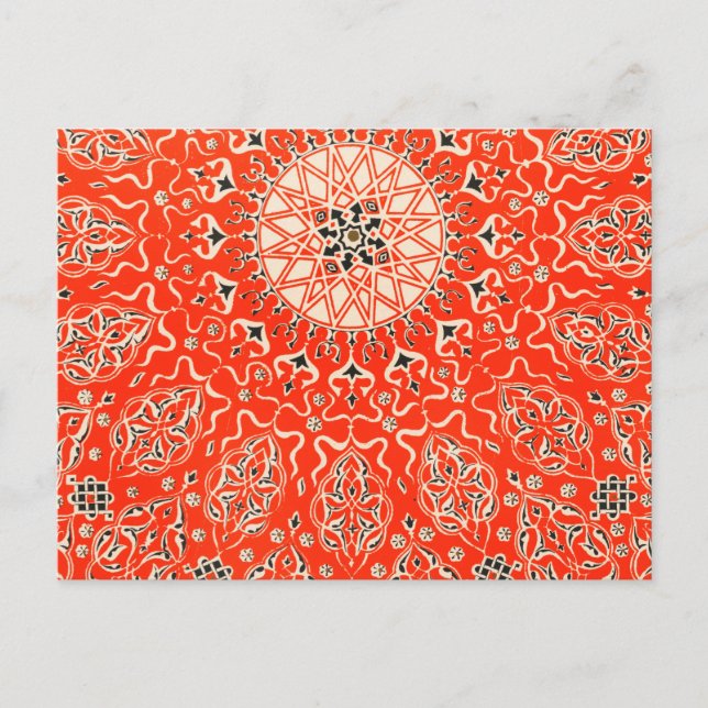 Postal Caleidoscopio geométrico Mandala (Anverso)