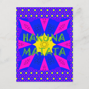 Postal Caleidoscopio Vibrante: Hakuna Matata Hermoso Amaz