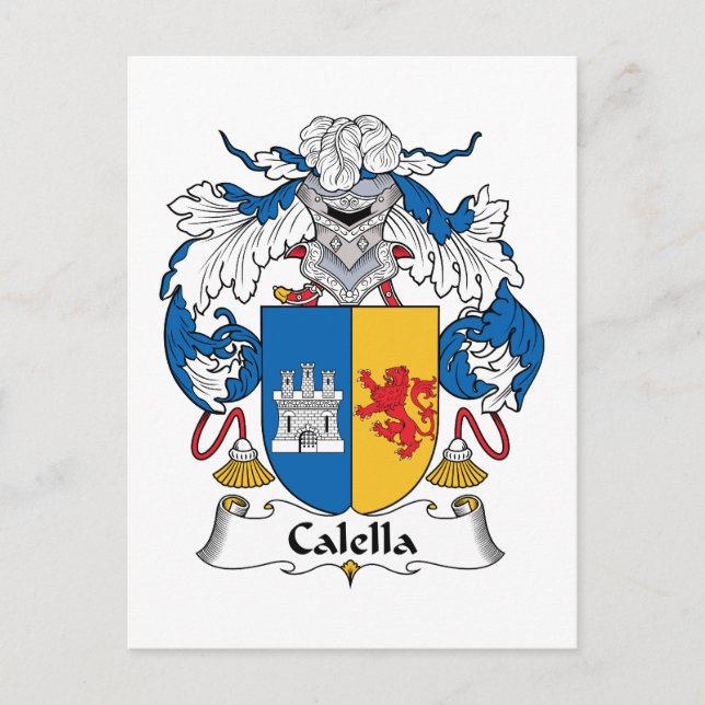 Postal Calella Family Crest (Anverso)