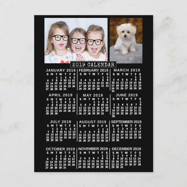 Postal Calendario 2019 (Consulte Descripción de la nueva  (Anverso)
