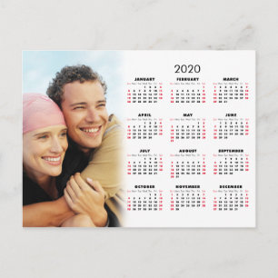 Postal Calendario 2020 con tu foto