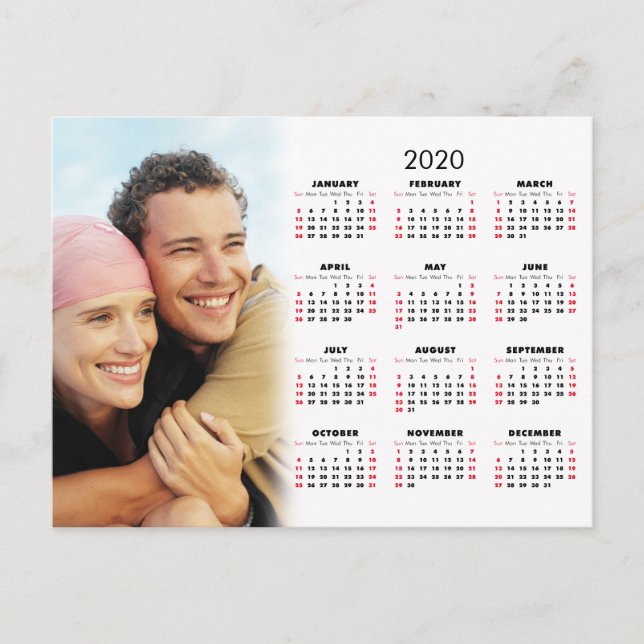 Postal Calendario 2020 con tu foto (Anverso)