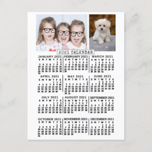 Postal Calendario 2021 (Consulte Descripción de la nueva