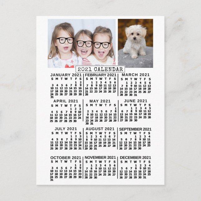 Postal Calendario 2021 (Consulte Descripción de la nueva  (Anverso)