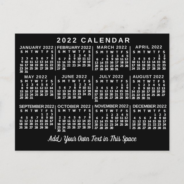 Postal Calendario 2022 (Consulte Descripción de la nueva  (Anverso)