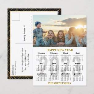 Postal Calendario 2023 - Foto moderna de oro y escritura