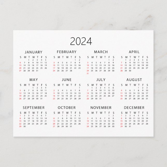 Postal Calendario 2024 (Anverso)