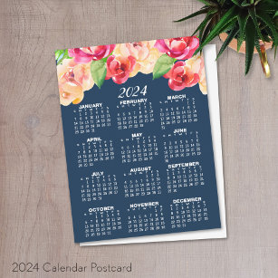 Postal Calendario 2024 con la marina de las flores de col