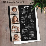 Postal Calendario 2025 con 4 Collages de fotos<br><div class="desc">Un collage de fotos de 4 con un calendario. Un artículo divertido para el Año Nuevo. Añade 4 fotos cuadradas a este diseño. Con un poco de trabajo,  puede cambiar el color de fondo y el color del calendario cuando pulse sobre la opción personalizar y elija diferentes colores.</div>