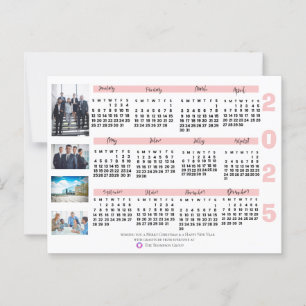 Postal Calendario 2025 Foto Navidad Año Nuevo Corporativo