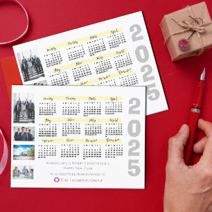 Postal Calendario 2025 Foto Navidad Año Nuevo Corporativo