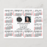 Calendario 2025 Logo de negocios Foto Texto fácil