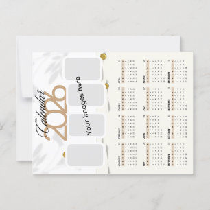 Postal calendario 2026 con imagen