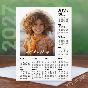 Postal Calendario 2027 con Foto - Año Completo