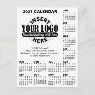 Postal Calendario 2027 con información de contacto del lo