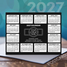 Calendario 2027 con información de contacto del lo