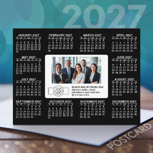 Postal Calendario 2027 con información de contacto del lo