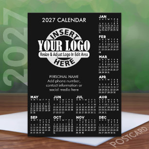 Postal Calendario 2027 con información de contacto del lo