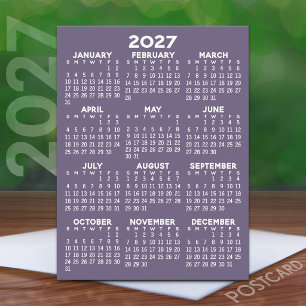 Postal Calendario anual 2027 - Mínimo básico