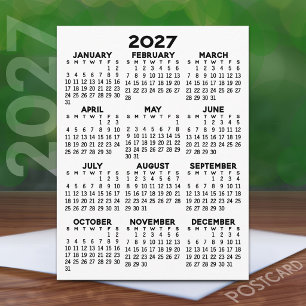 Postal Calendario anual 2027 - Mínimo básico