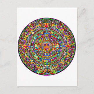 Postal Calendario azteca