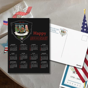 Postal Calendario Botánico Semiquincentenario US 250 2026