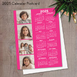 Postal Calendario con 4 Collages de fotos<br><div class="desc">Un collage de fotos de 4 con un calendario. Un artículo divertido para el Año Nuevo. Añade 4 fotos cuadradas a este diseño. Con un poco de trabajo,  puede cambiar el color de fondo y el color del calendario cuando pulse sobre la opción personalizar y elija diferentes colores.</div>