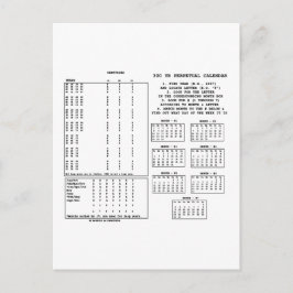 Postal Calendario De 300 Años (Día De La Semana)