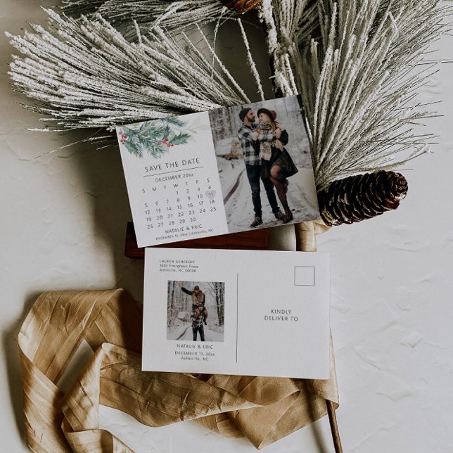 Postal Calendario De Bodas De Invierno Guardar La Postcar (Subido por el creador)