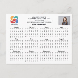 Postal Calendario de Empresa 2027 con Logotipo Empresaria