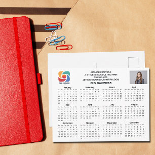 Postal Calendario de Empresa 2027 con Logotipo Empresaria