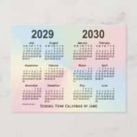 Calendario de escuelas en la nube arcoiris 2029-20