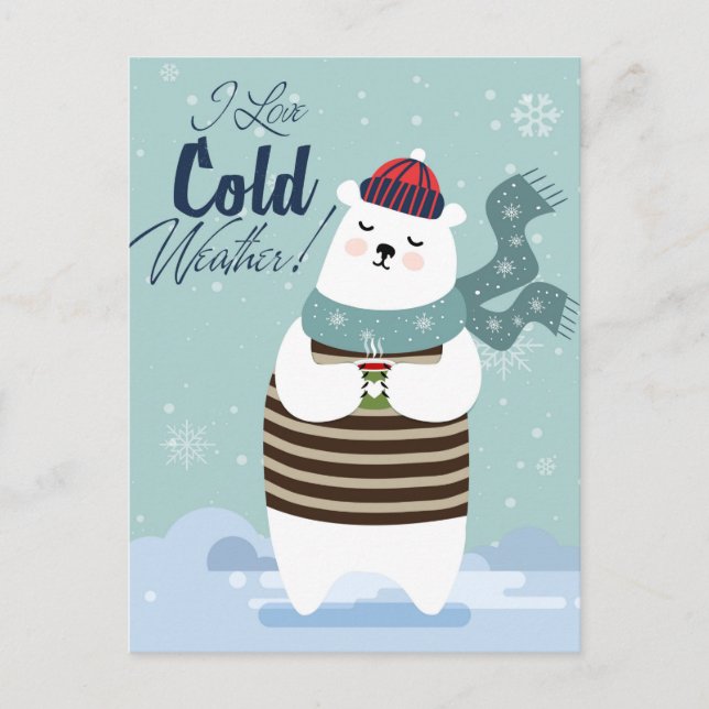 Postal Calendario de osito lindo 2025 (Anverso)
