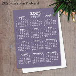 Postal Calendario de vista de año completo - Mínimo básic<br><div class="desc">Un calendario básico en blanco y negro. Un aspecto estándar para tu oficina en el hogar o taquilla de la escuela. Un año completo simple a primera vista para usar todo el año.</div>