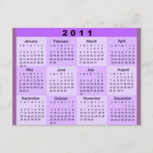 Postal Calendario del año 2011