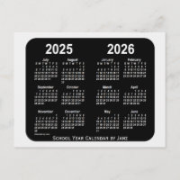 Calendario del año escolar Smokey Neon 2025-2026,