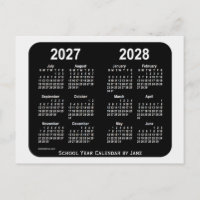 Calendario del año escolar Smokey Neon 2027-2028, 