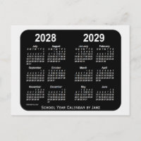 Calendario del año escolar Smokey Neon 2028-2029, 
