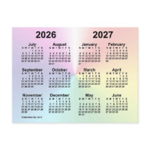 Calendario Escolar Nube de Colores 2026-2027 por J
