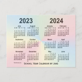 Postal Calendario escolar Rainbow Cloud 2023-2024, de Jan