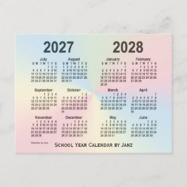 Postal Calendario escolar Rainbow Cloud 2027-2028 de Janz
