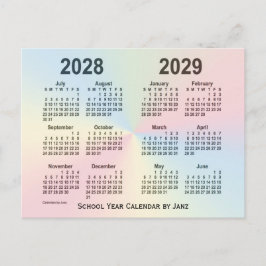 Postal Calendario escolar Rainbow Cloud 2028-2029 de Janz