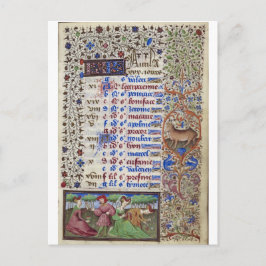 Postal Calendario medieval: Abril