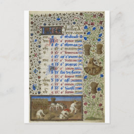 Postal Calendario medieval: Julio