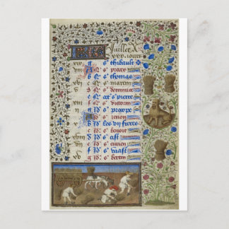 Postal Calendario medieval: Julio
