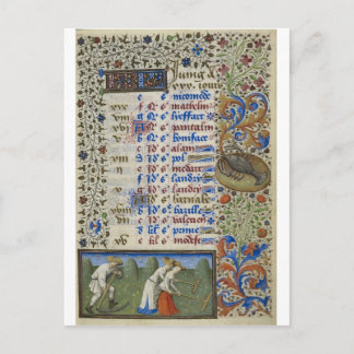 Postal Calendario medieval: Junio