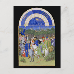 Postal Calendario Medieval May Taurus & Gemini